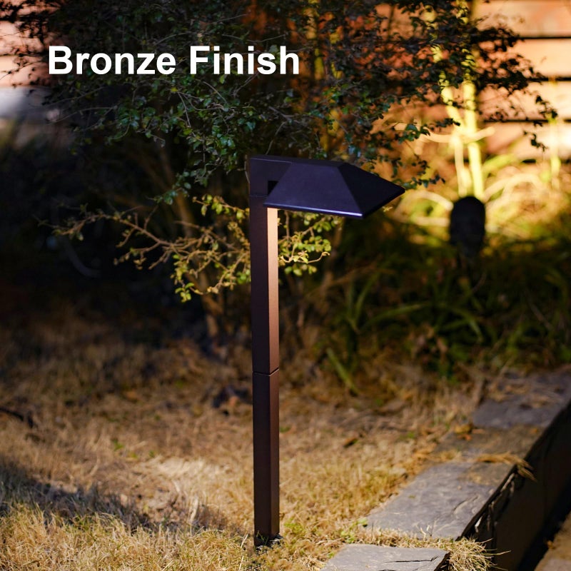 GOODSMANN Low Voltage Landscape Path Lights 0.6W LED Sidewalk Landscape Lighting 22 Lumen Outdoor Electric Walkway & Pathway Lights Wired Bronze Finish 3100K Warm White with Cable Connectors - Image 5
